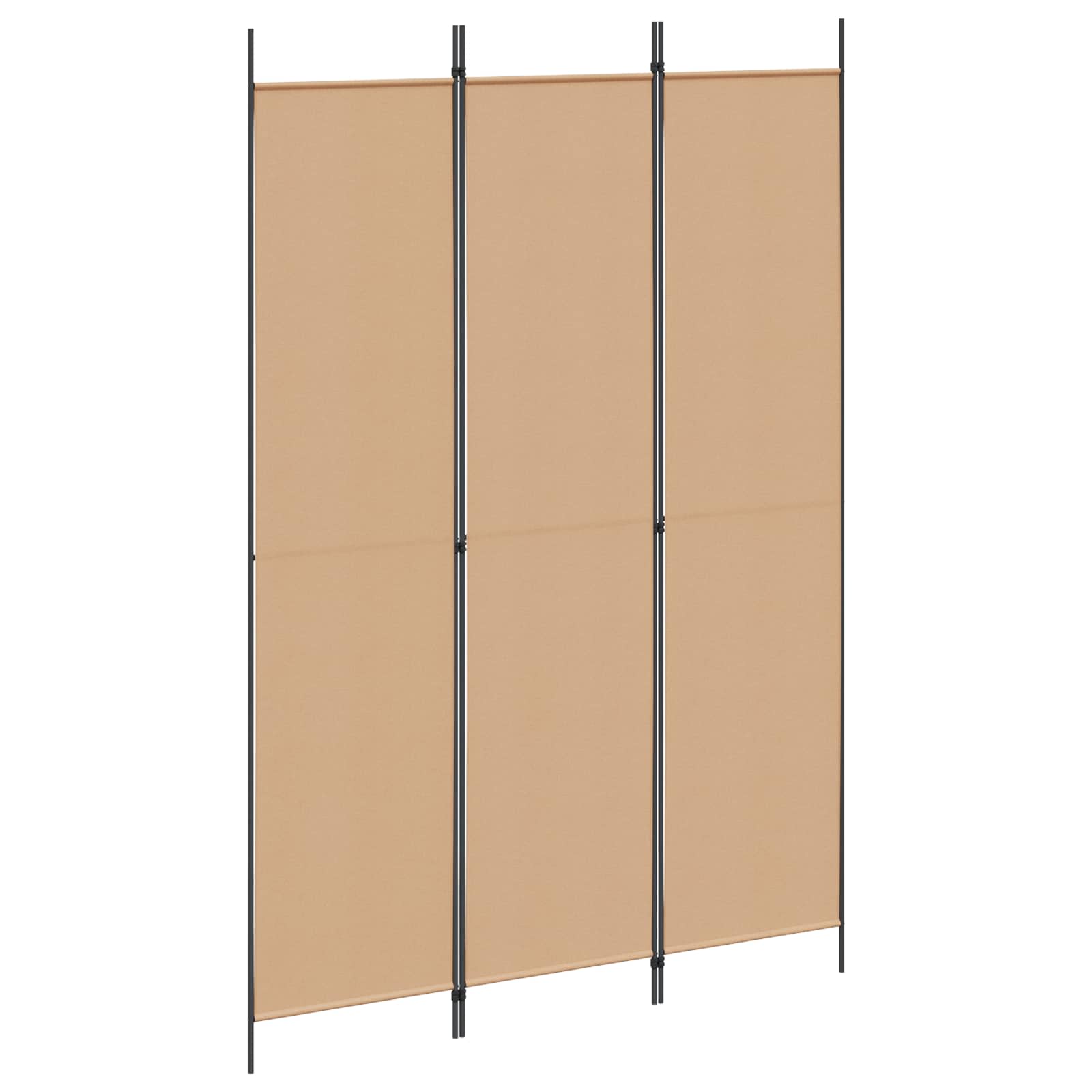 3-panelni pregradni zid Bež 150 x 220 cm Tkanina