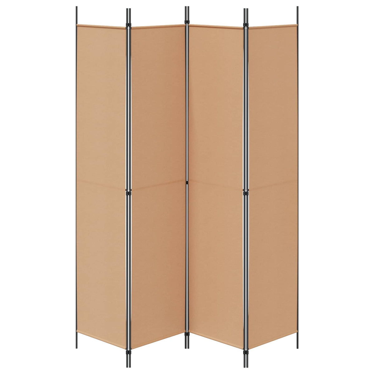 4-panelni pregradni zid Bež 200 x 220 cm Tkanina