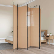 5-Panelni Pregrađivač Bež 250 x 220 cm Tkanina
