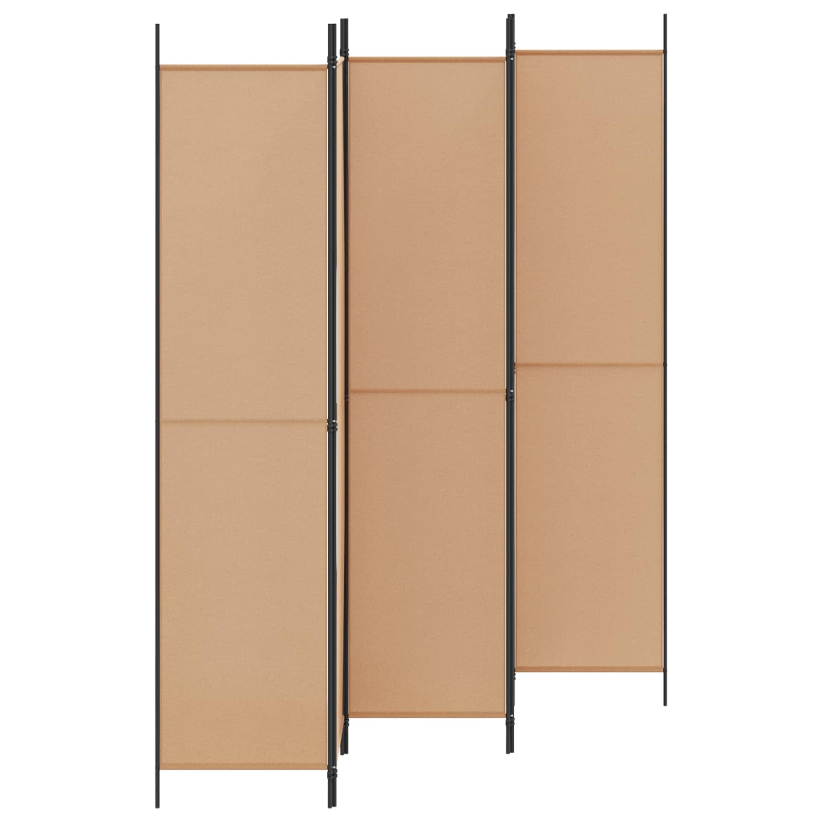 5-Panelni Pregrađivač Bež 250 x 220 cm Tkanina