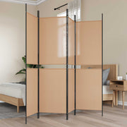 4-panelni pregradni zid Bež 200 x 180 cm Tkanina