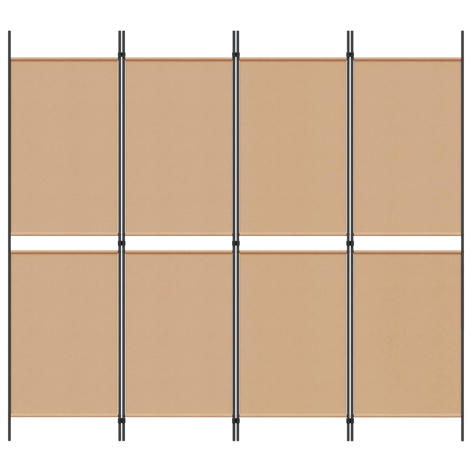 4-panelni pregradni zid Bež 200 x 180 cm Tkanina