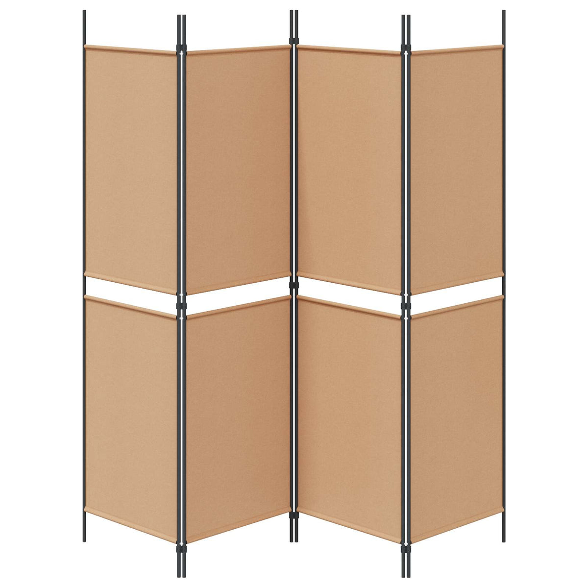 4-panelni pregradni zid Bež 200 x 180 cm Tkanina