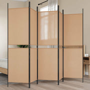 5-Panel Razdjelnik Bež 250 x 180 cm Tkanina