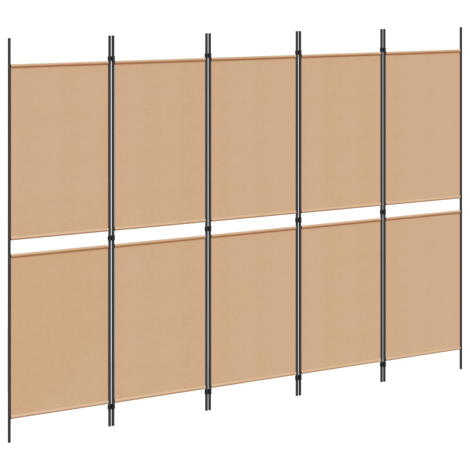 5-Panel Razdjelnik Bež 250 x 180 cm Tkanina