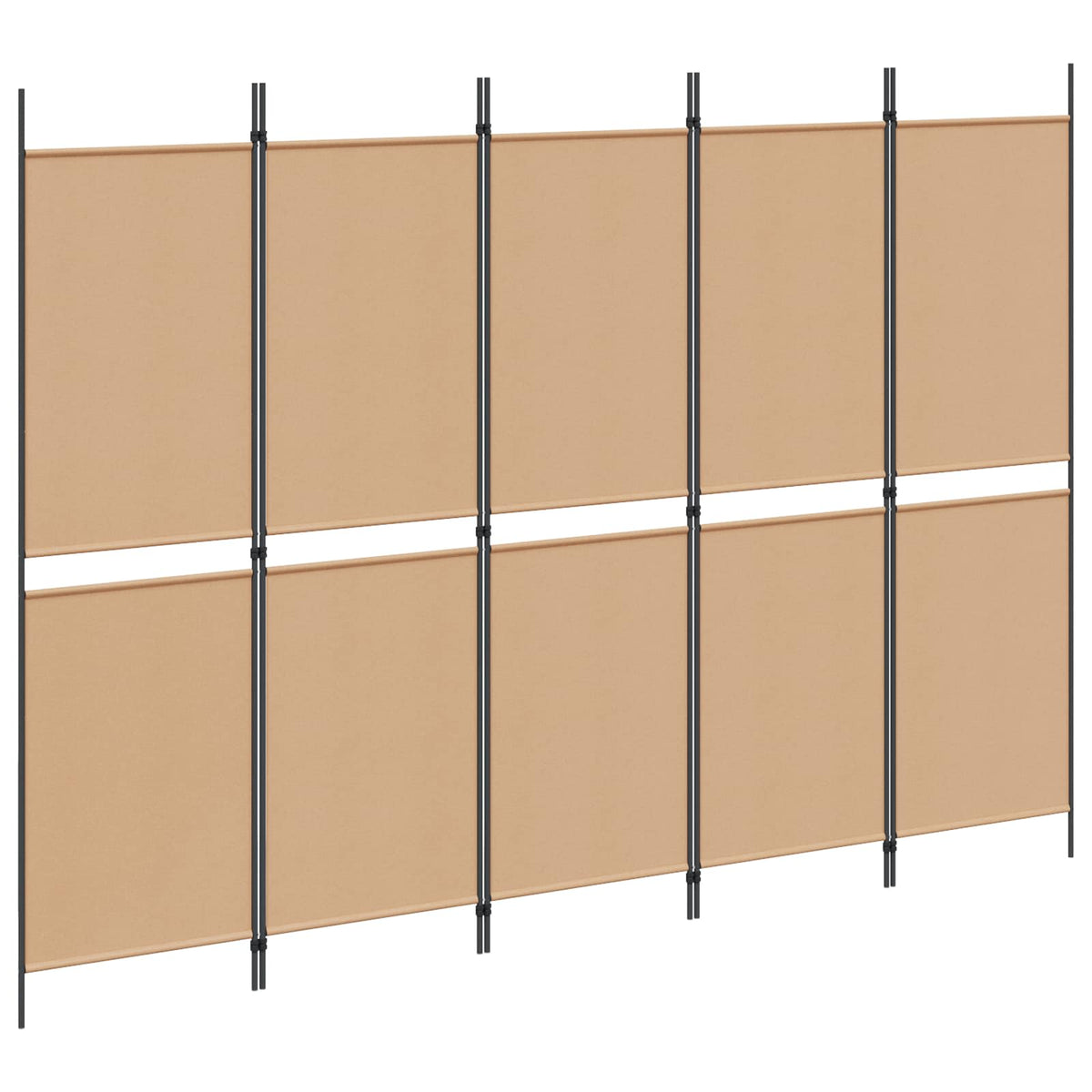 5-Panel Razdjelnik Bež 250 x 180 cm Tkanina