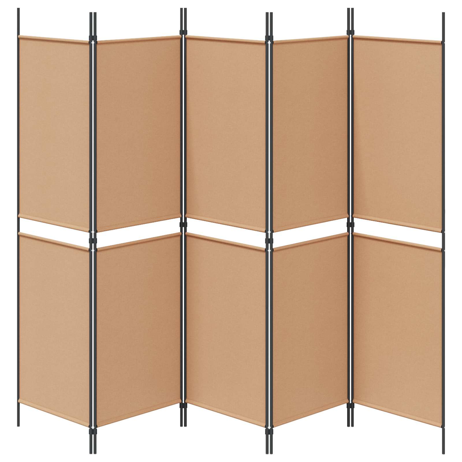 5-Panel Razdjelnik Bež 250 x 180 cm Tkanina