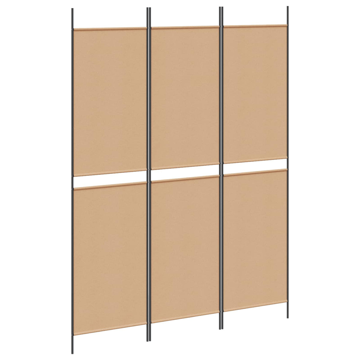 3-panelni pregradni zid Bež 150 x 200 cm Tkanina