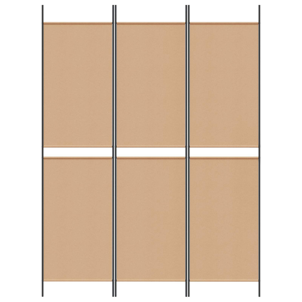 3-panelni pregradni zid Bež 150 x 200 cm Tkanina