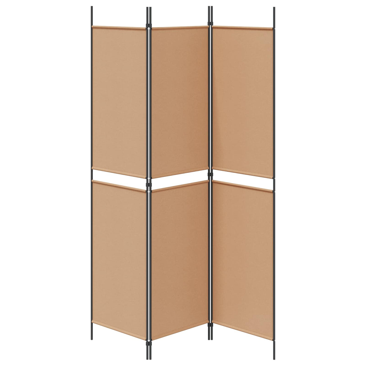 3-panelni pregradni zid Bež 150 x 200 cm Tkanina
