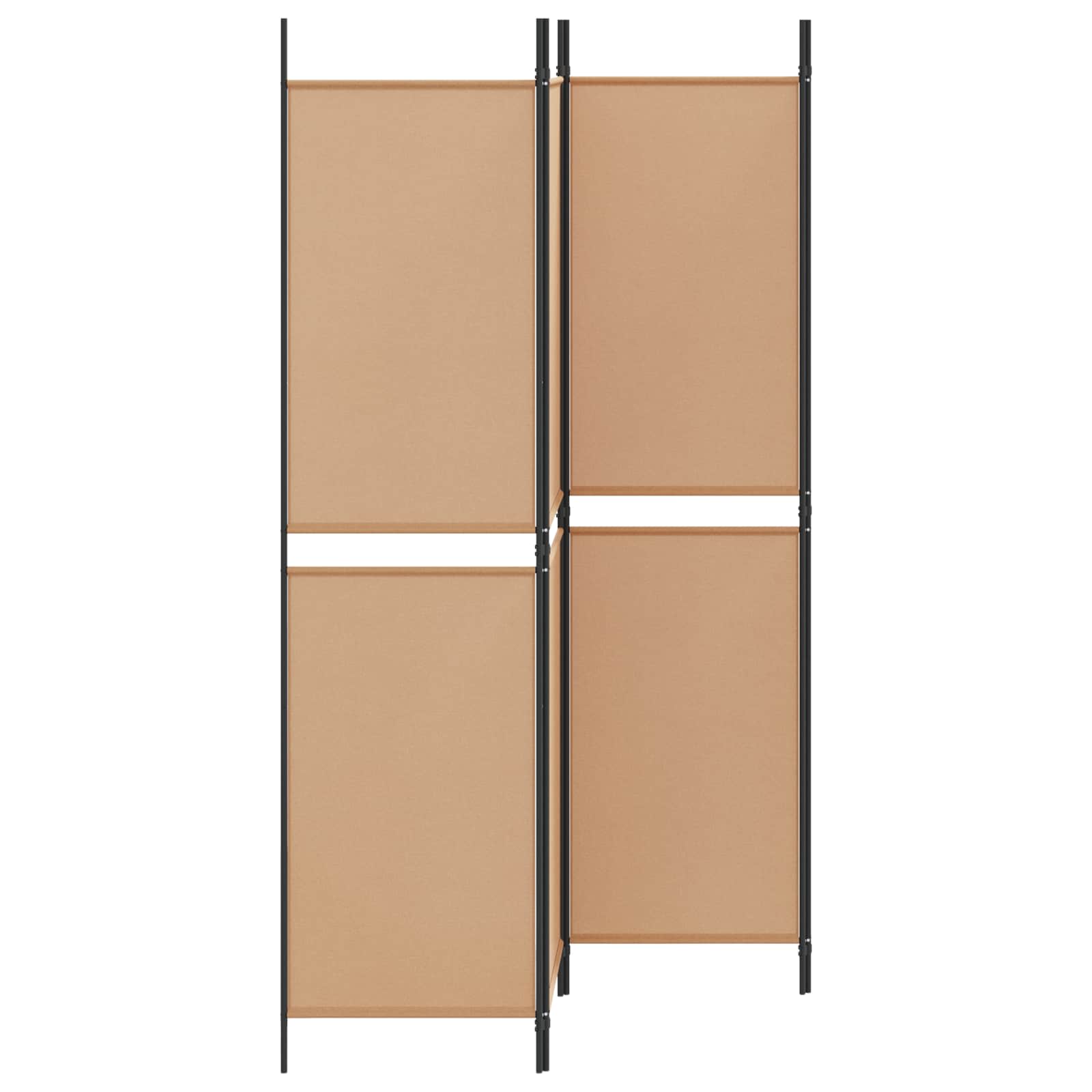 4-Panelski Paravan Bež 200 x 200 cm Tkanina