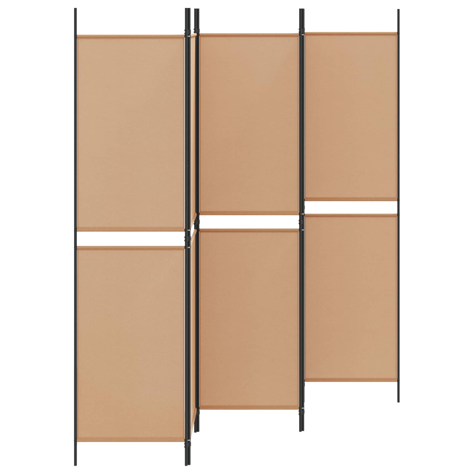5-Panelni Pregrađivač Bež 250 x 200 cm Tkanina