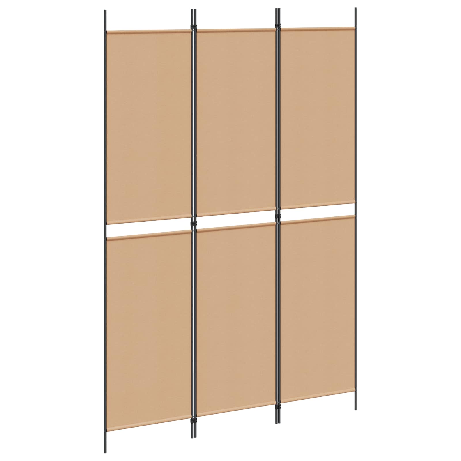 3-panelni pregradni zid Bež 150 x 220 cm Tkanina