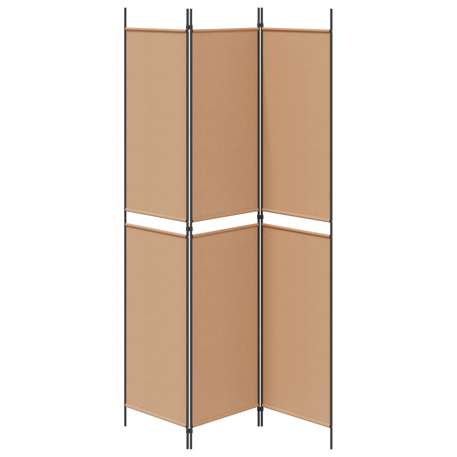 3-panelni pregradni zid Bež 150 x 220 cm Tkanina