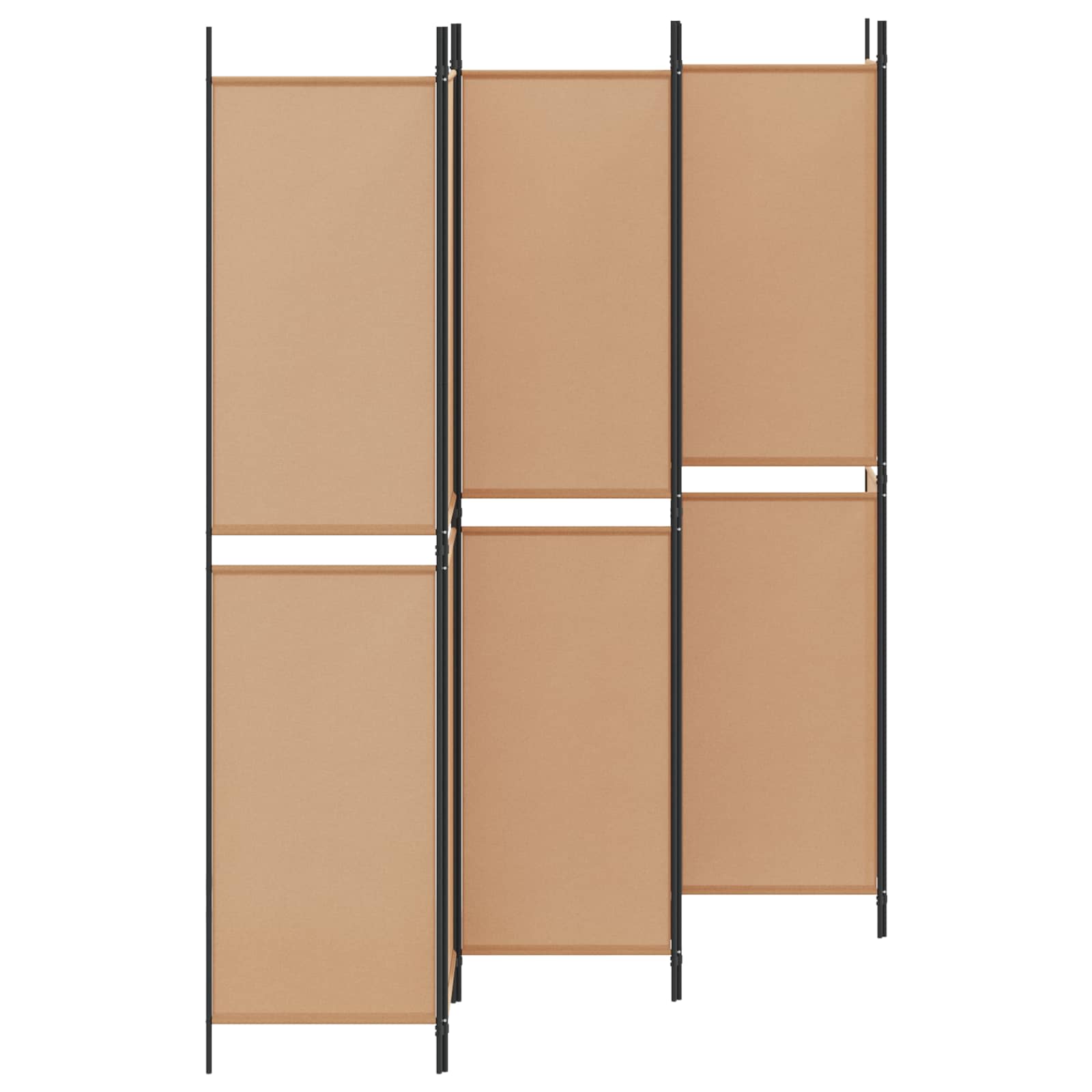 Razdjelnik prostora s 6 panela Bež 300 x 220 cm Tkanina