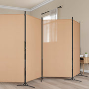 5-Panelni Pregrađivač Bež 433 x 180 cm Tkanina