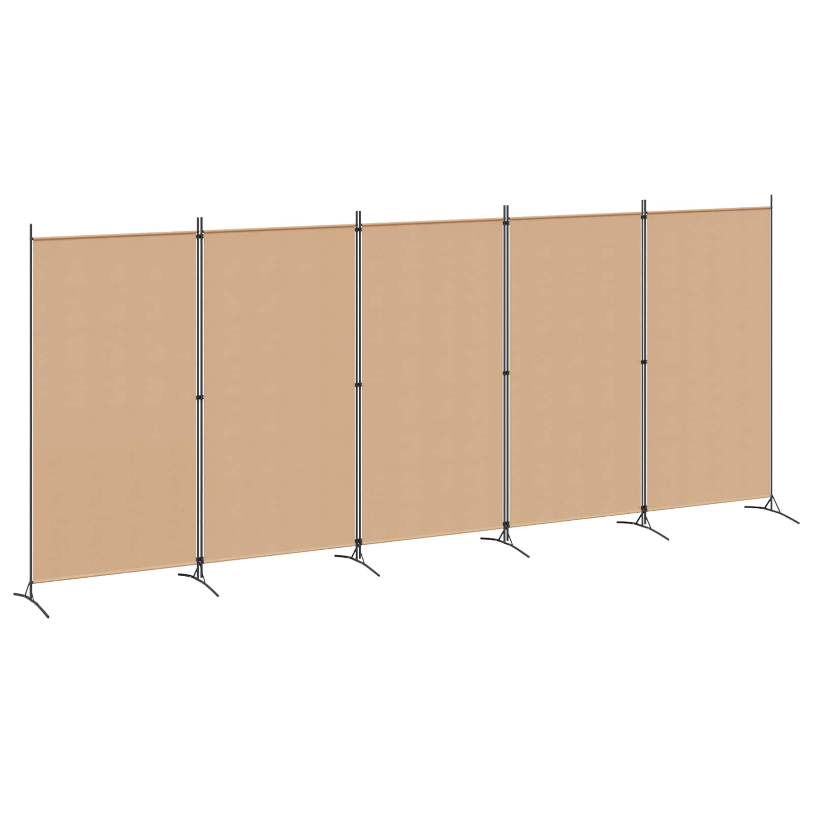 5-Panelni Pregrađivač Bež 433 x 180 cm Tkanina