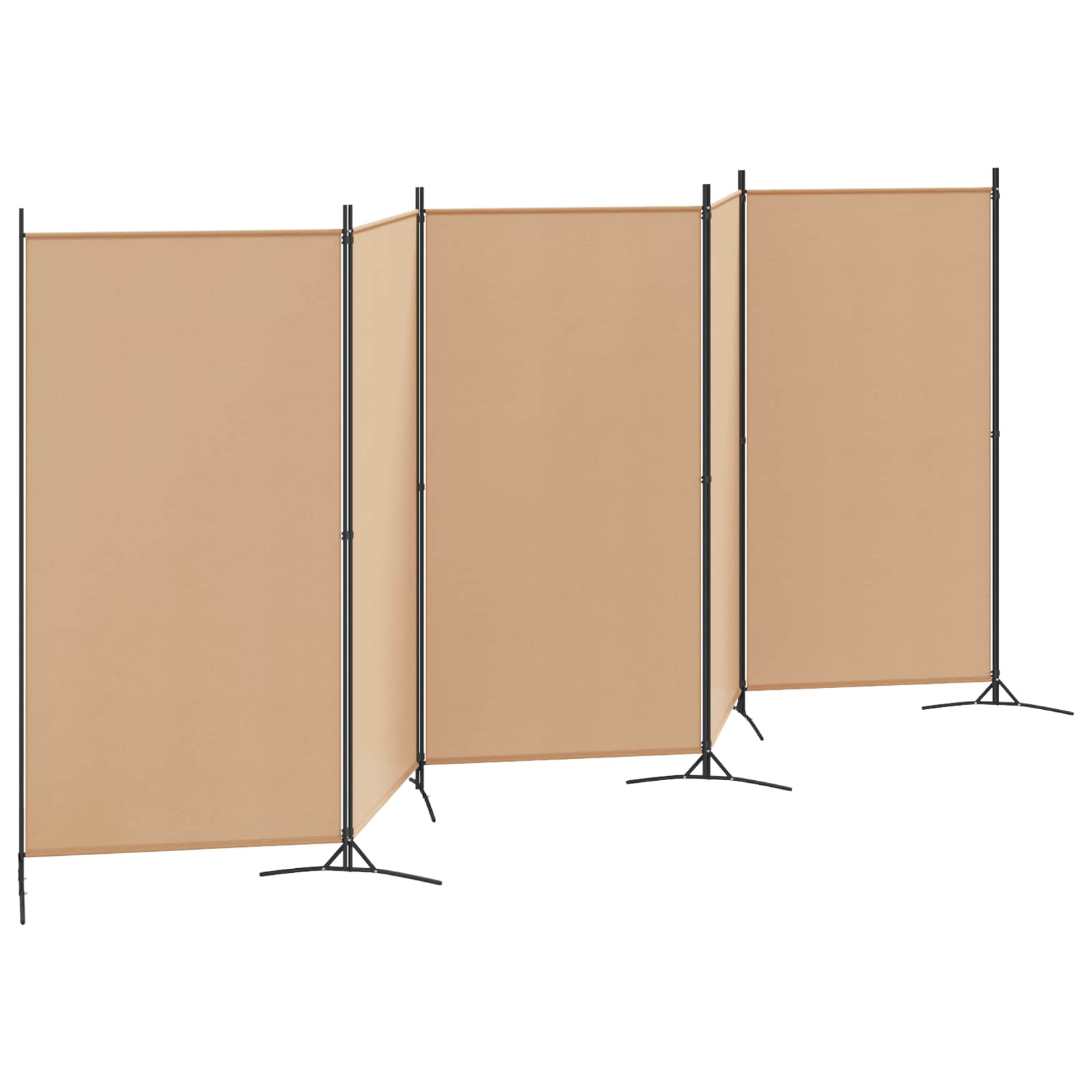 5-Panelni Pregrađivač Bež 433 x 180 cm Tkanina