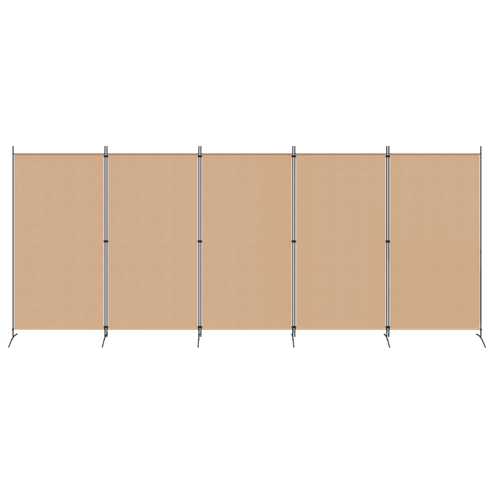 5-Panelni Pregrađivač Bež 433 x 180 cm Tkanina