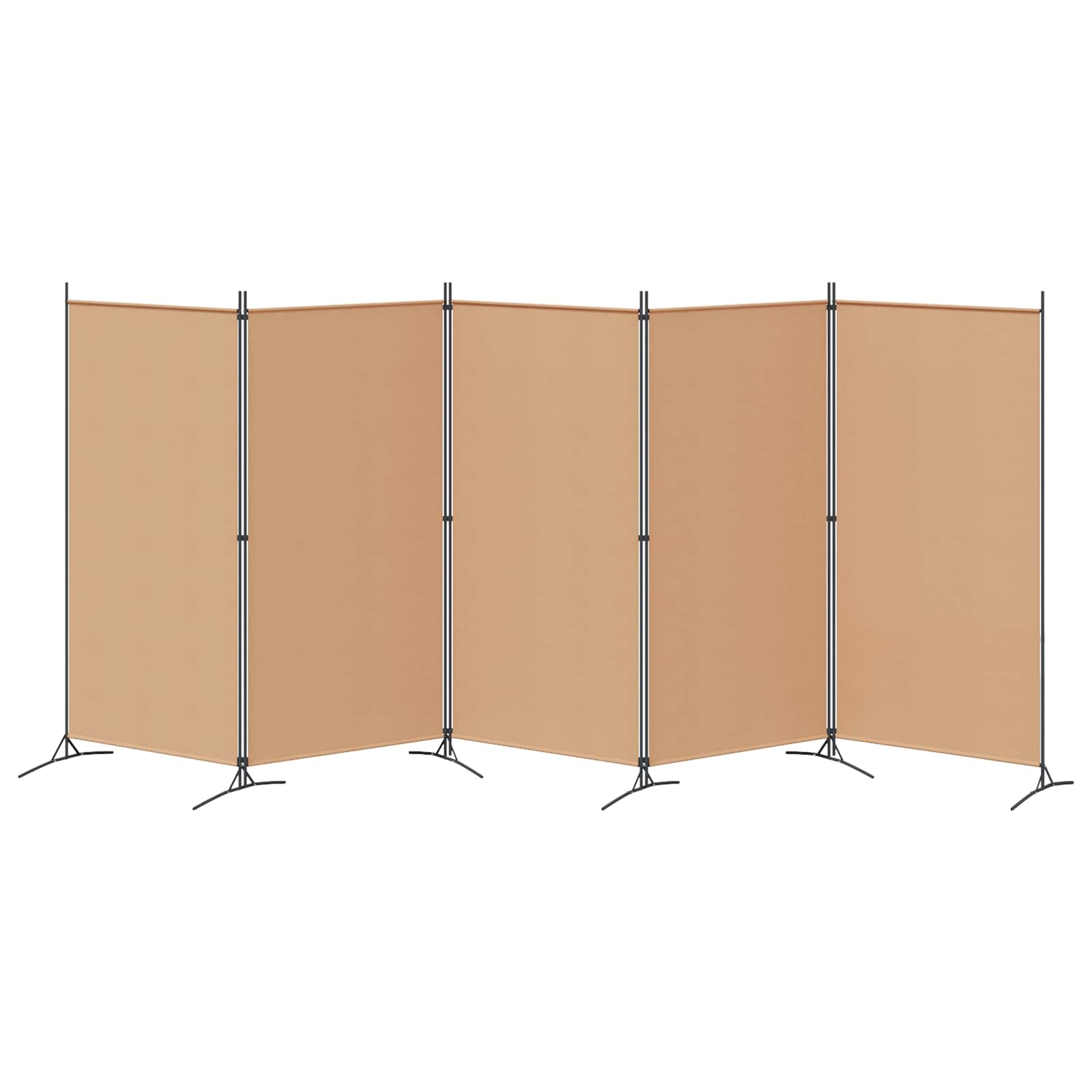 5-Panelni Pregrađivač Bež 433 x 180 cm Tkanina