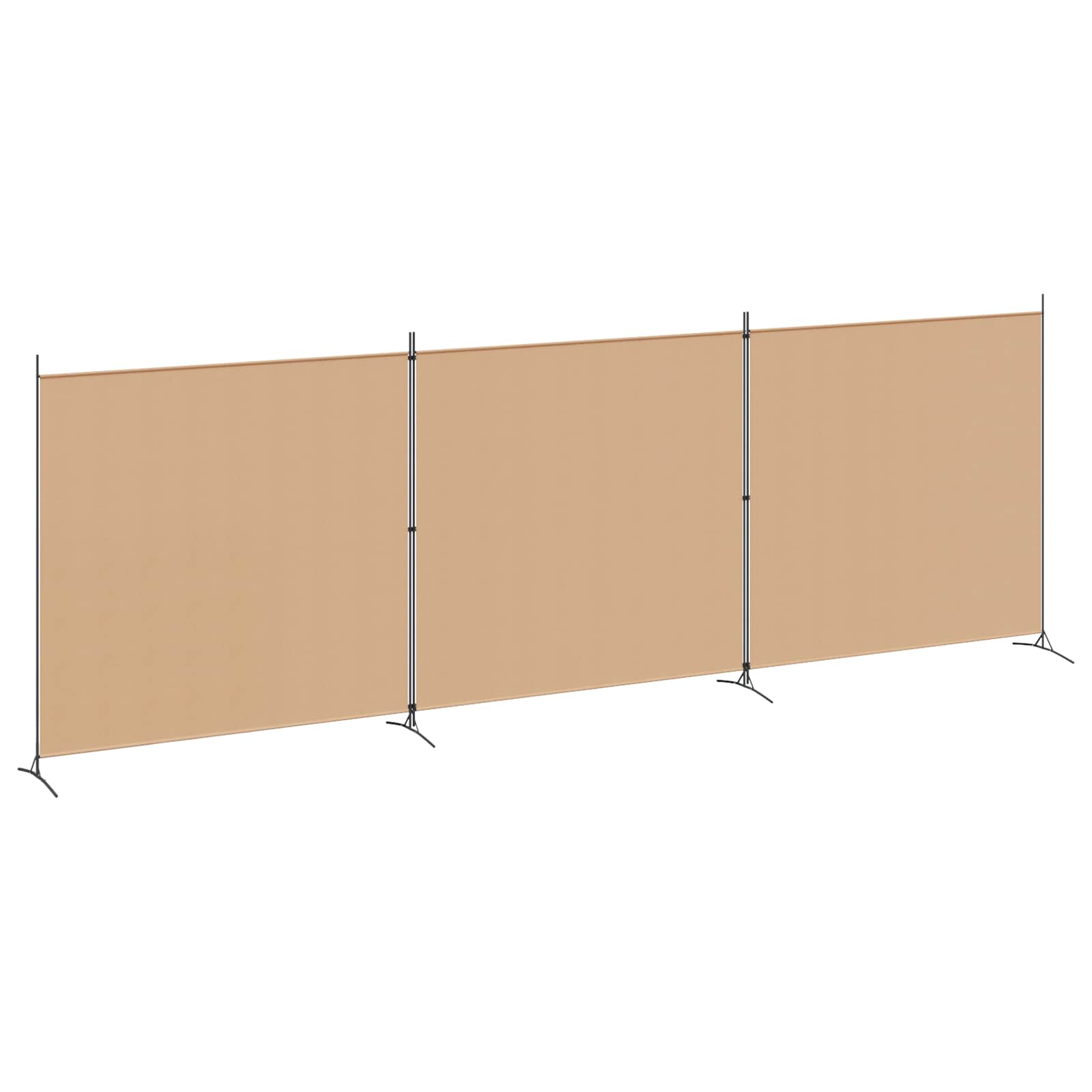 4-panelni pregradni zid Bež 525 x 180 cm Tkanina