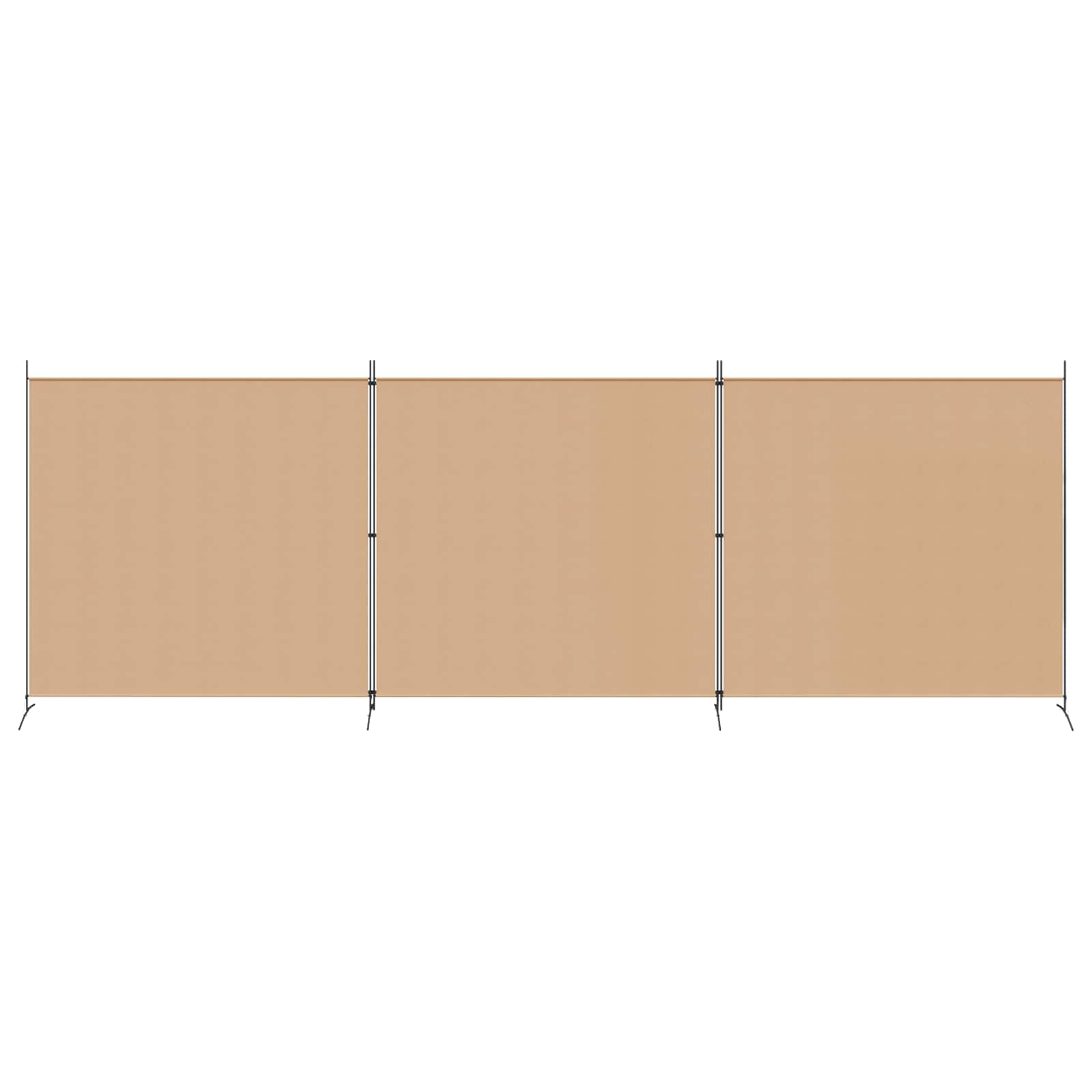 4-panelni pregradni zid Bež 525 x 180 cm Tkanina
