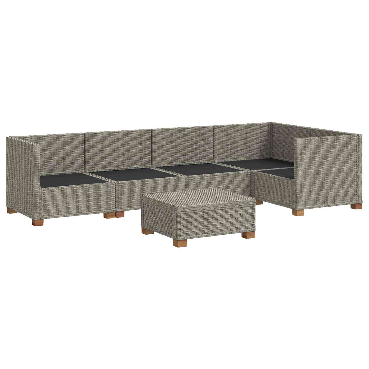 6 kom. Ratan Lounge Set s Jastucima GENDT Prirodni ratan