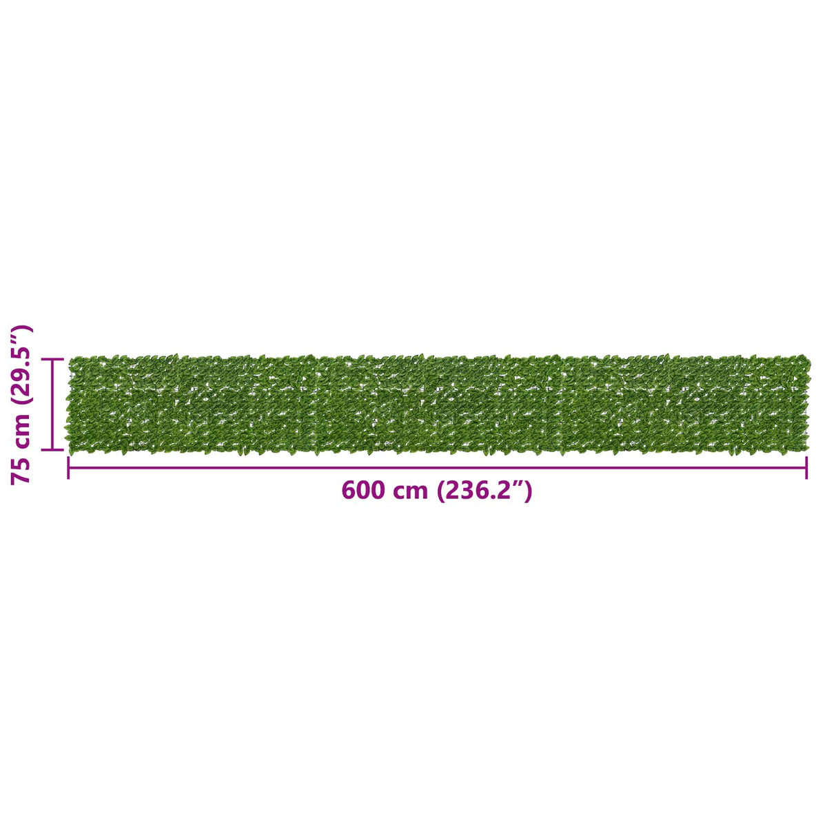 Zaslon za balkon s lišćem Zelena i žuta 600 x 75 cm