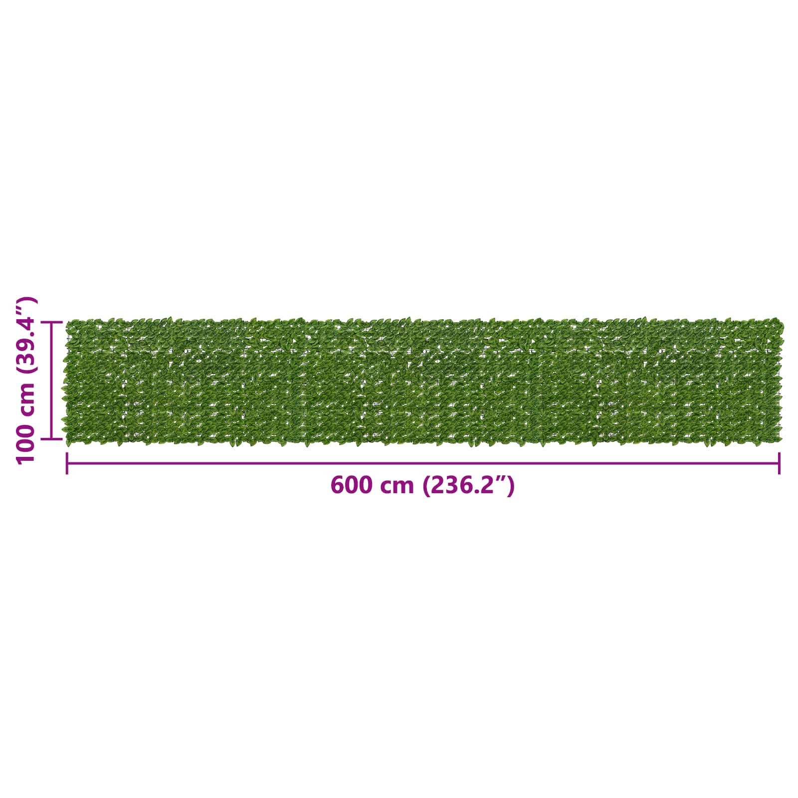 Zaslon za balkon s lišćem Zelena i žuta 600 x 100 cm