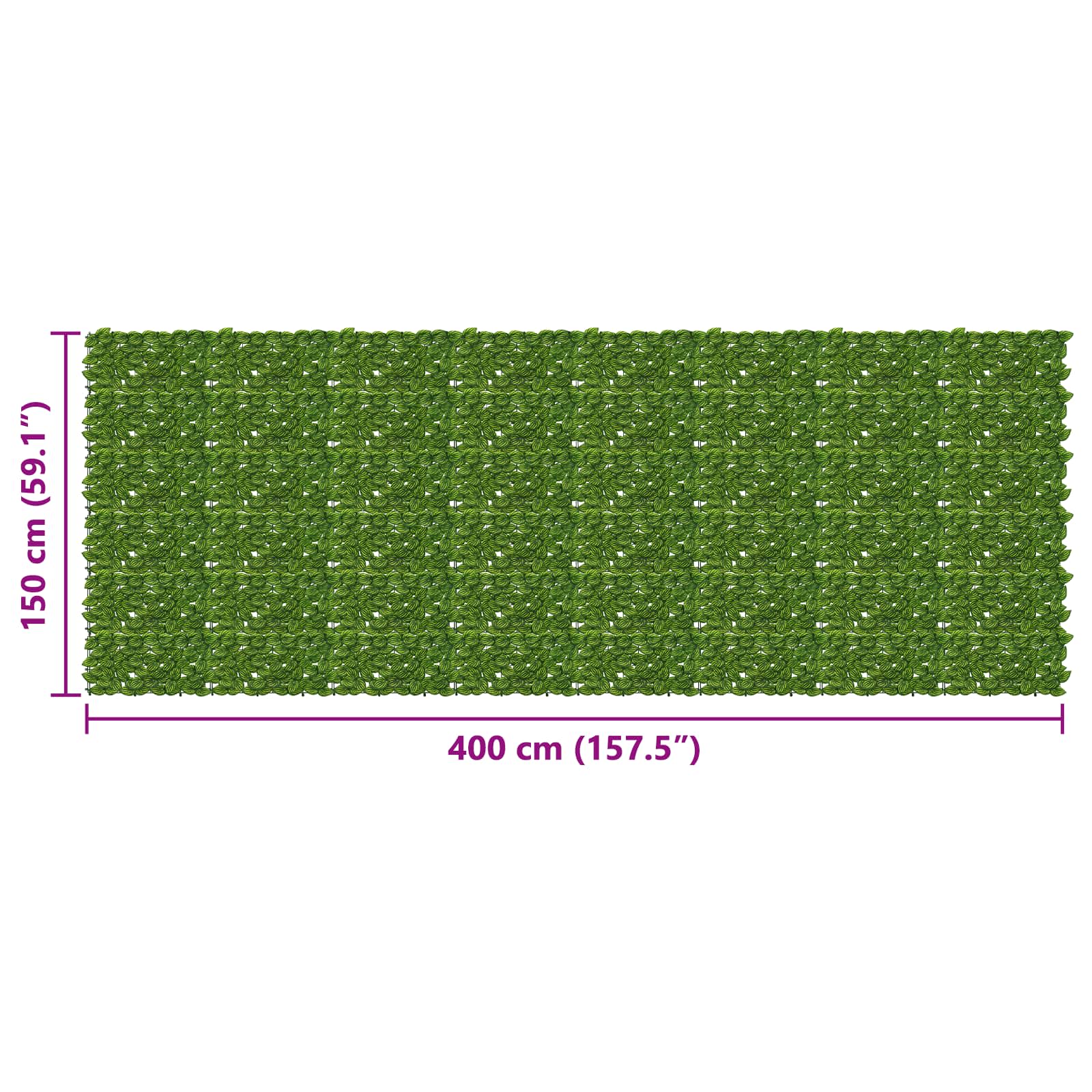 Zaslon za balkon s lišćem Zelena i žuta 400 x 150 cm