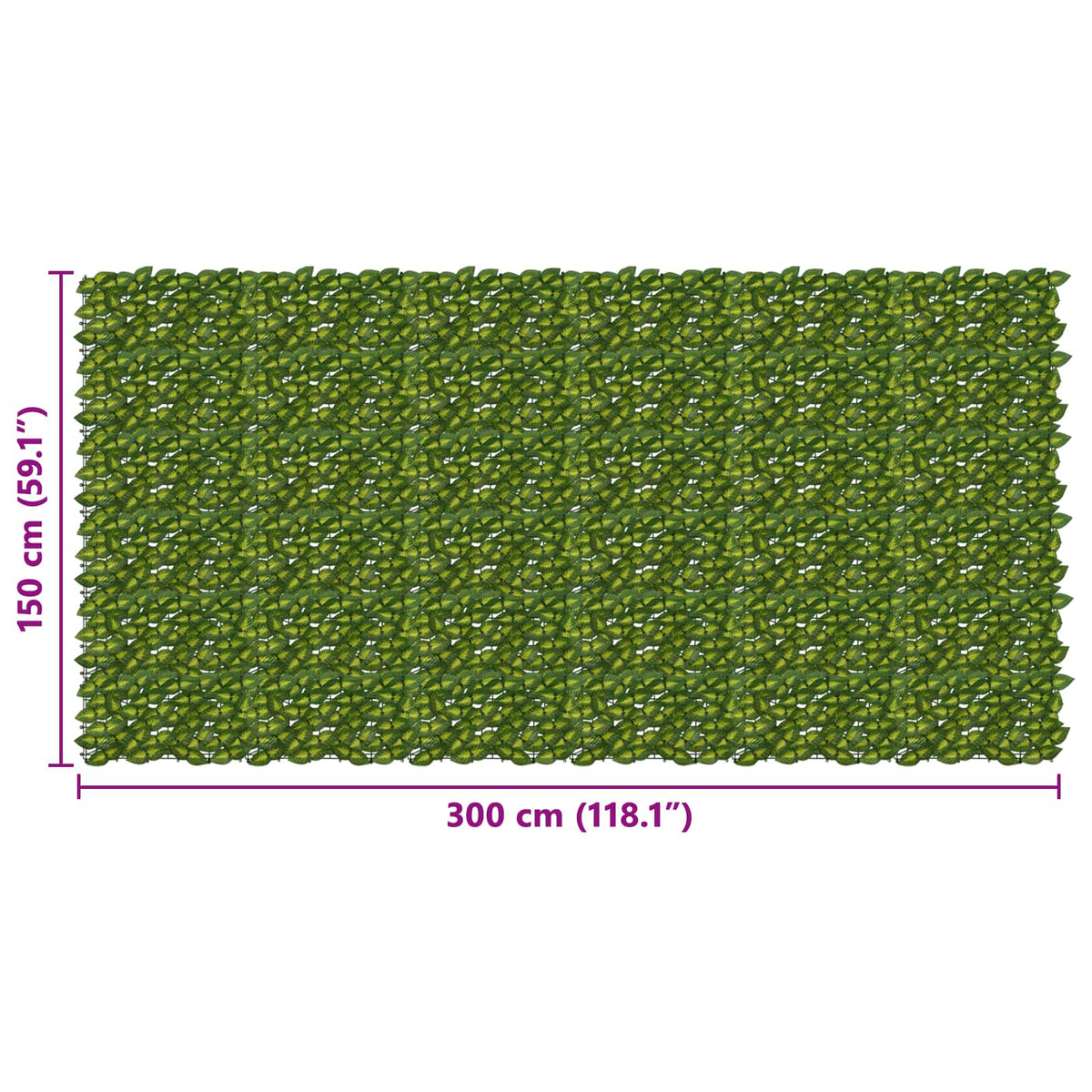 Zaslon za balkon s lišćem Zelena i žuta 300 x 150 cm