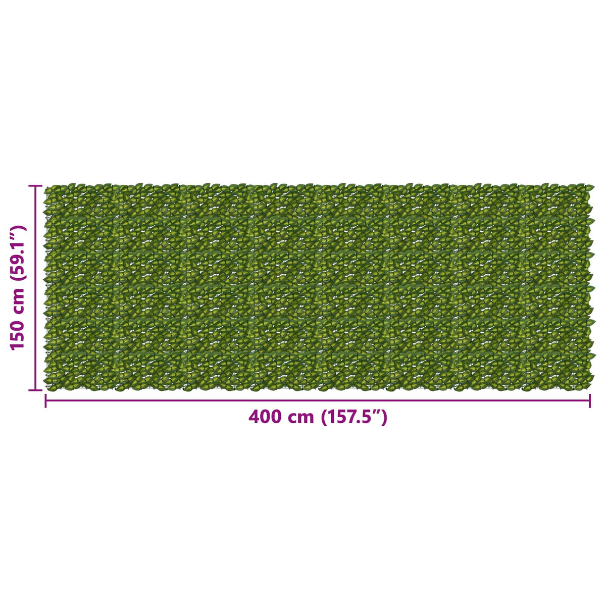 Zaslon za balkon s lišćem Zelena i žuta 400 x 150 cm
