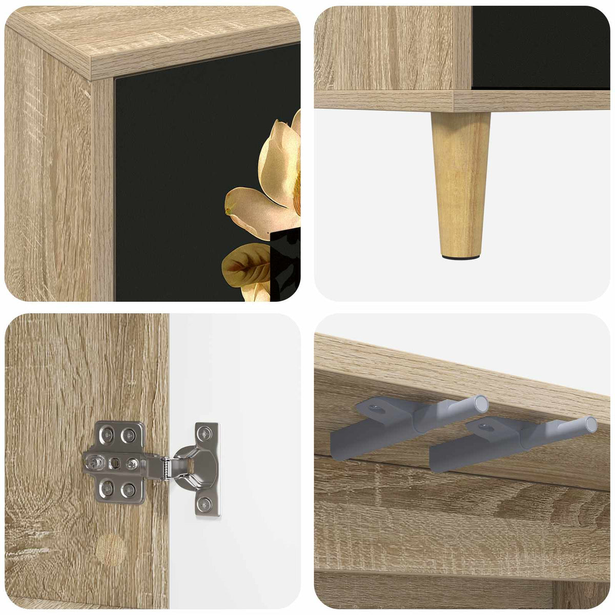 Kreveta BREMEN Sonoma 69 x 33 x 75 cm Konstruirano drvo