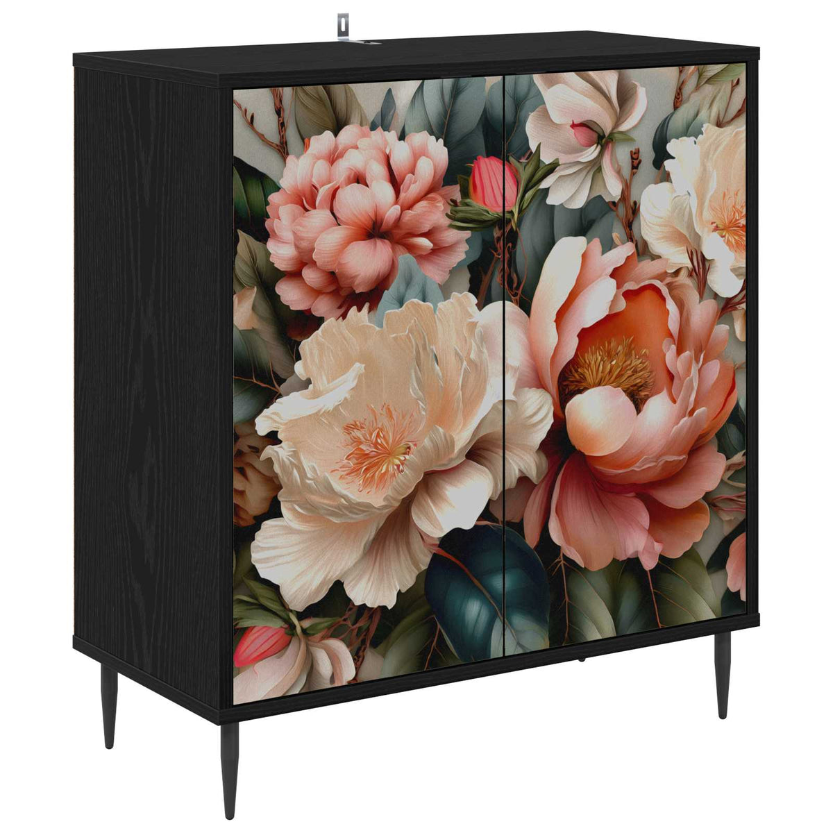 Kreveta BORNE Crni hrast 69 x 33 x 76 cm Konstruirano drvo