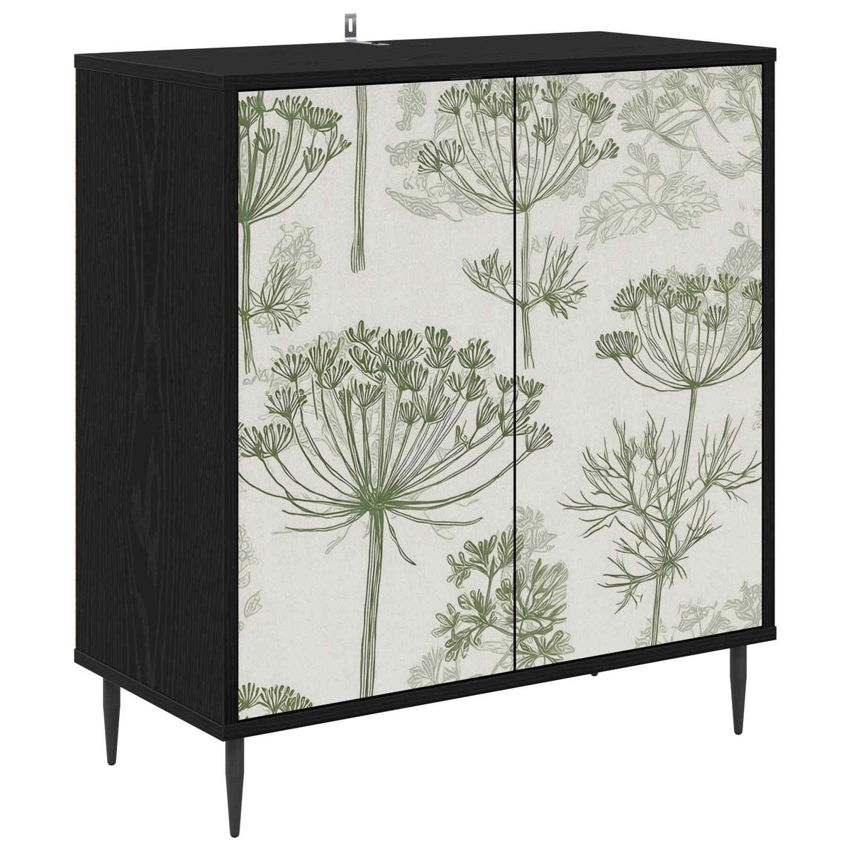 Kreveta GOTHA Crni hrast 69 x 33 x 76 cm Konstruirano drvo