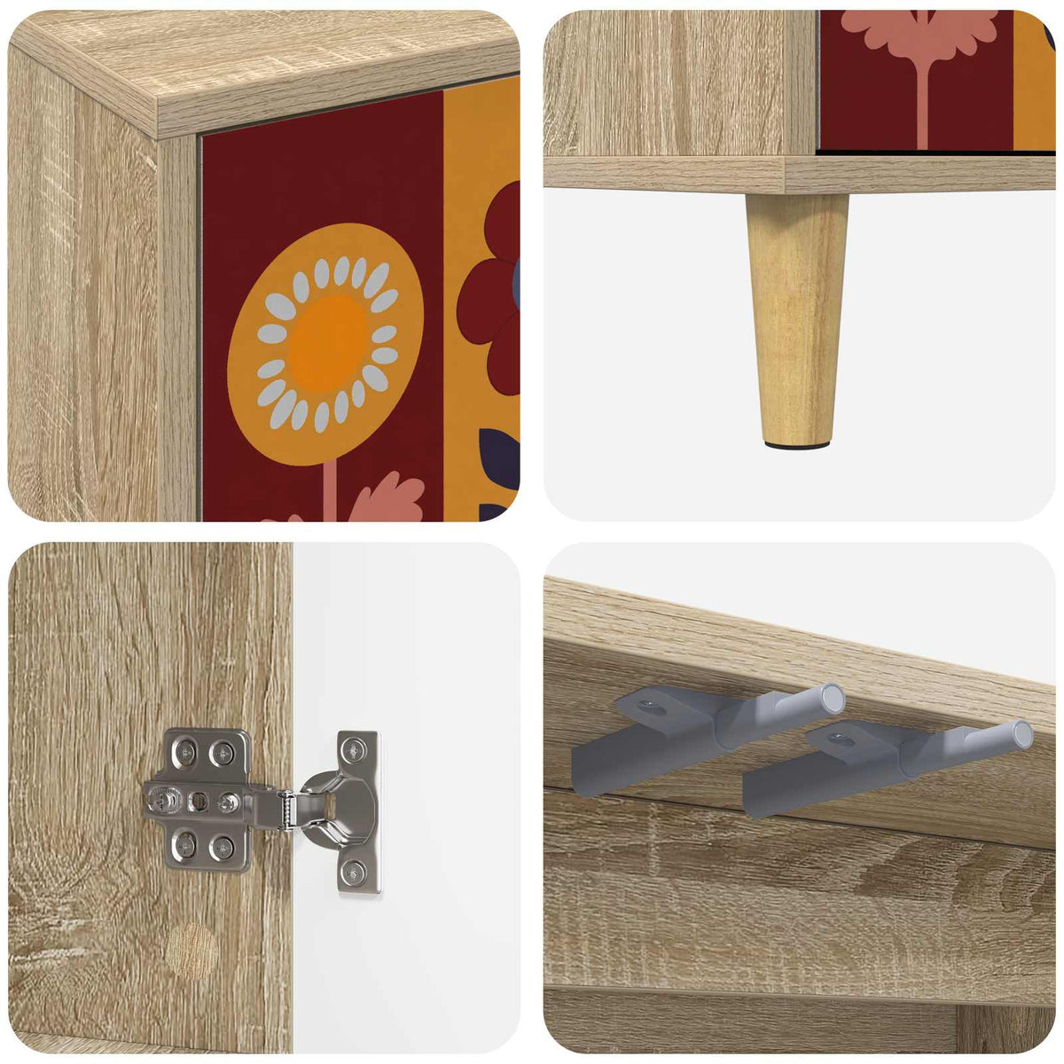 Kreveta ESSEN Sonoma 102 x 33 x 75 cm Konstruirano drvo
