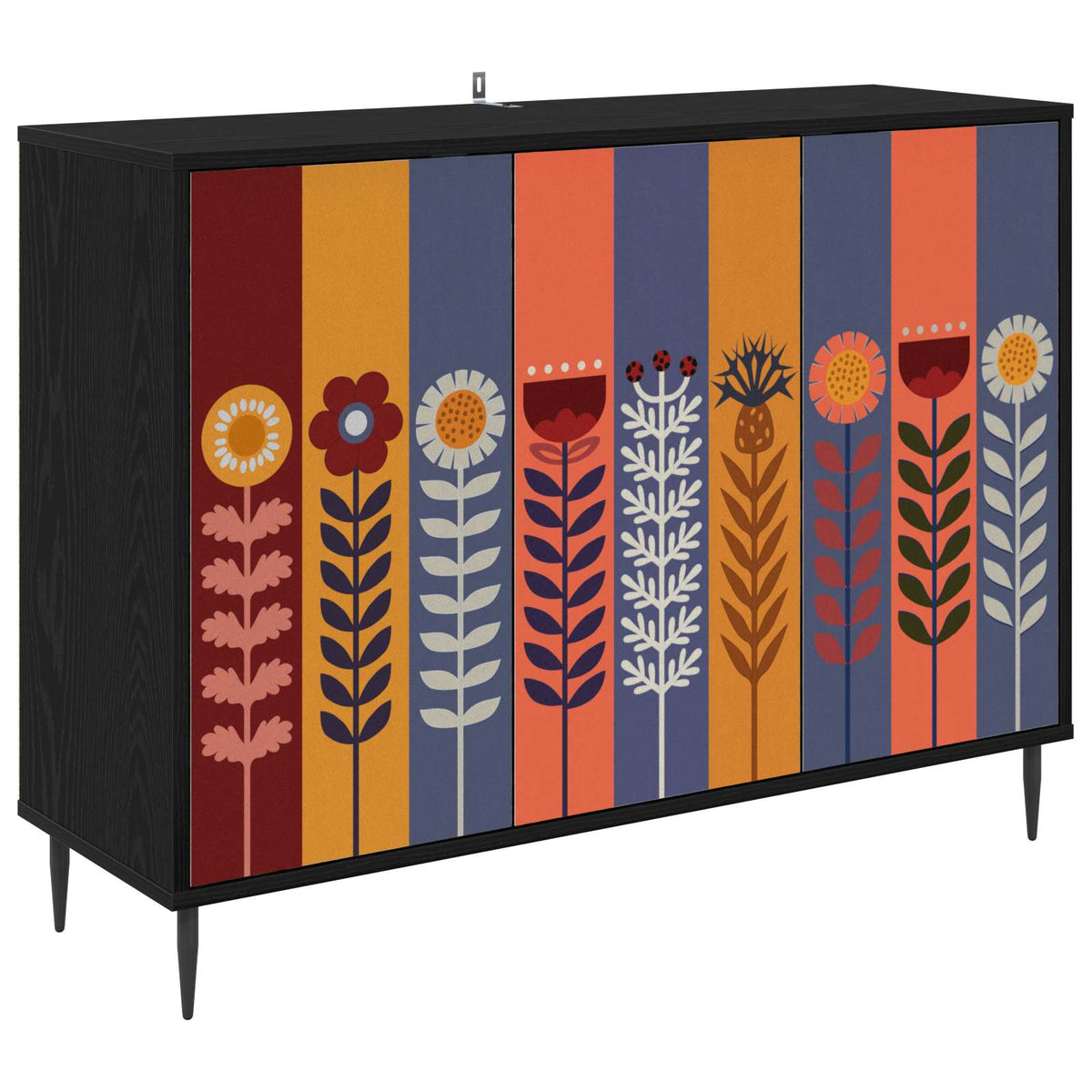 Kreveta ESSEN Crni hrast 102 x 33 x 76 cm Konstruirano drvo