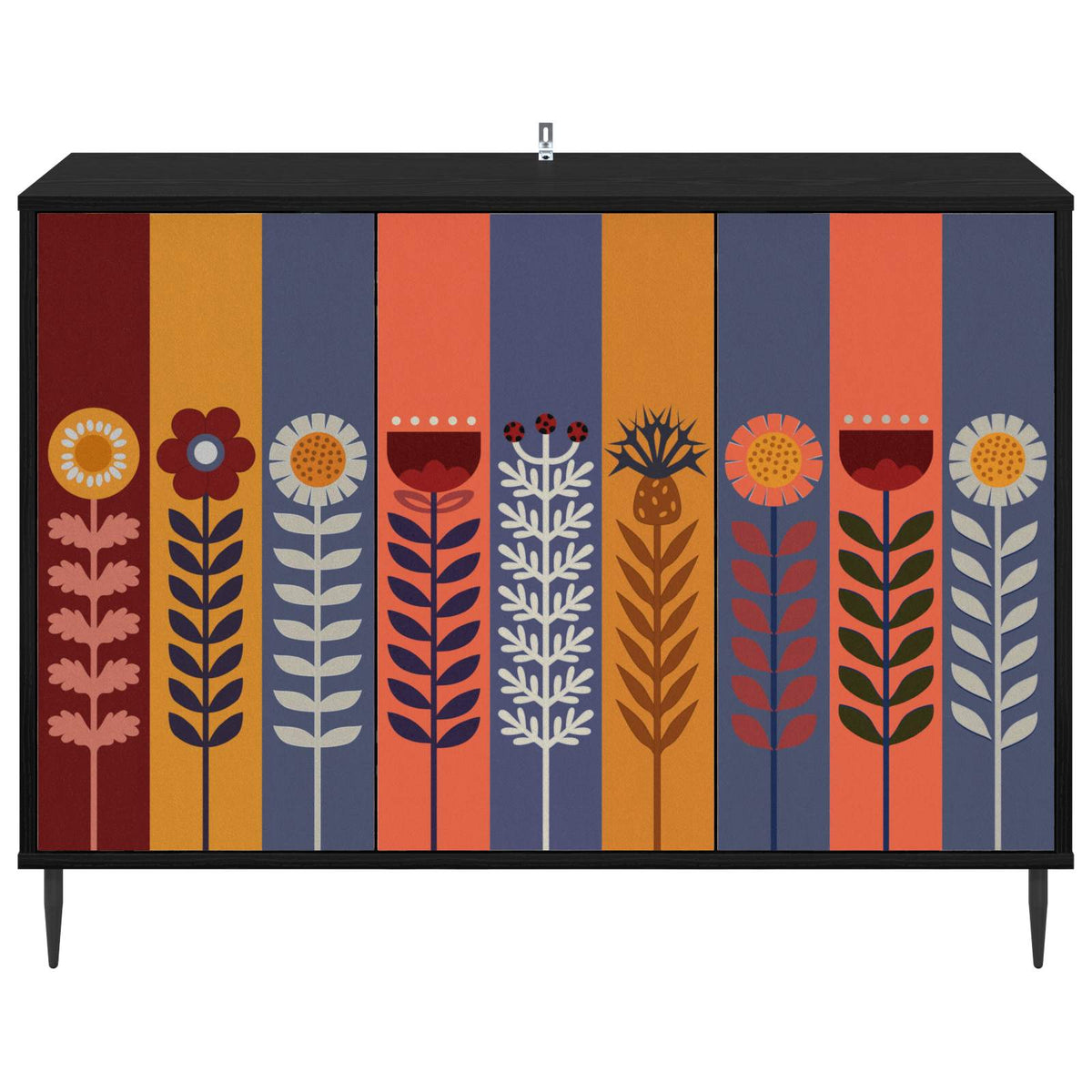 Kreveta ESSEN Crni hrast 102 x 33 x 76 cm Konstruirano drvo