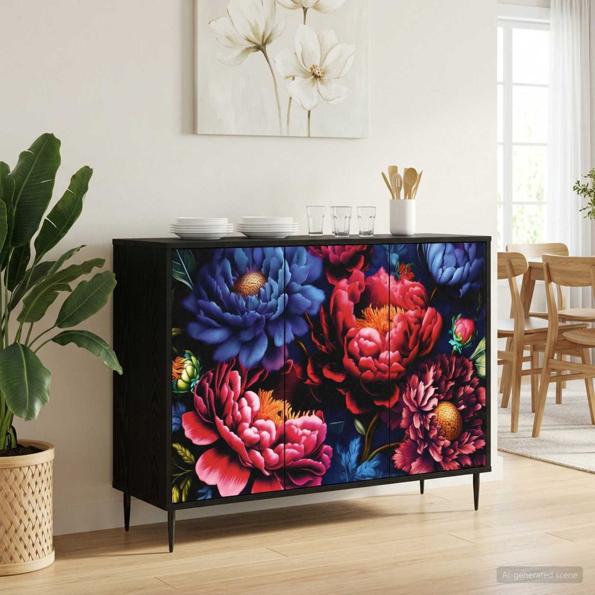 Kreveta KIEL Crni hrast Konstruirano drvo 102 x 33 x 76 cm