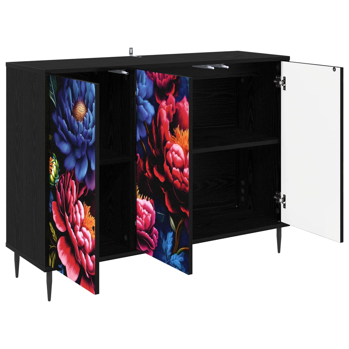 Kreveta KIEL Crni hrast Konstruirano drvo 102 x 33 x 76 cm