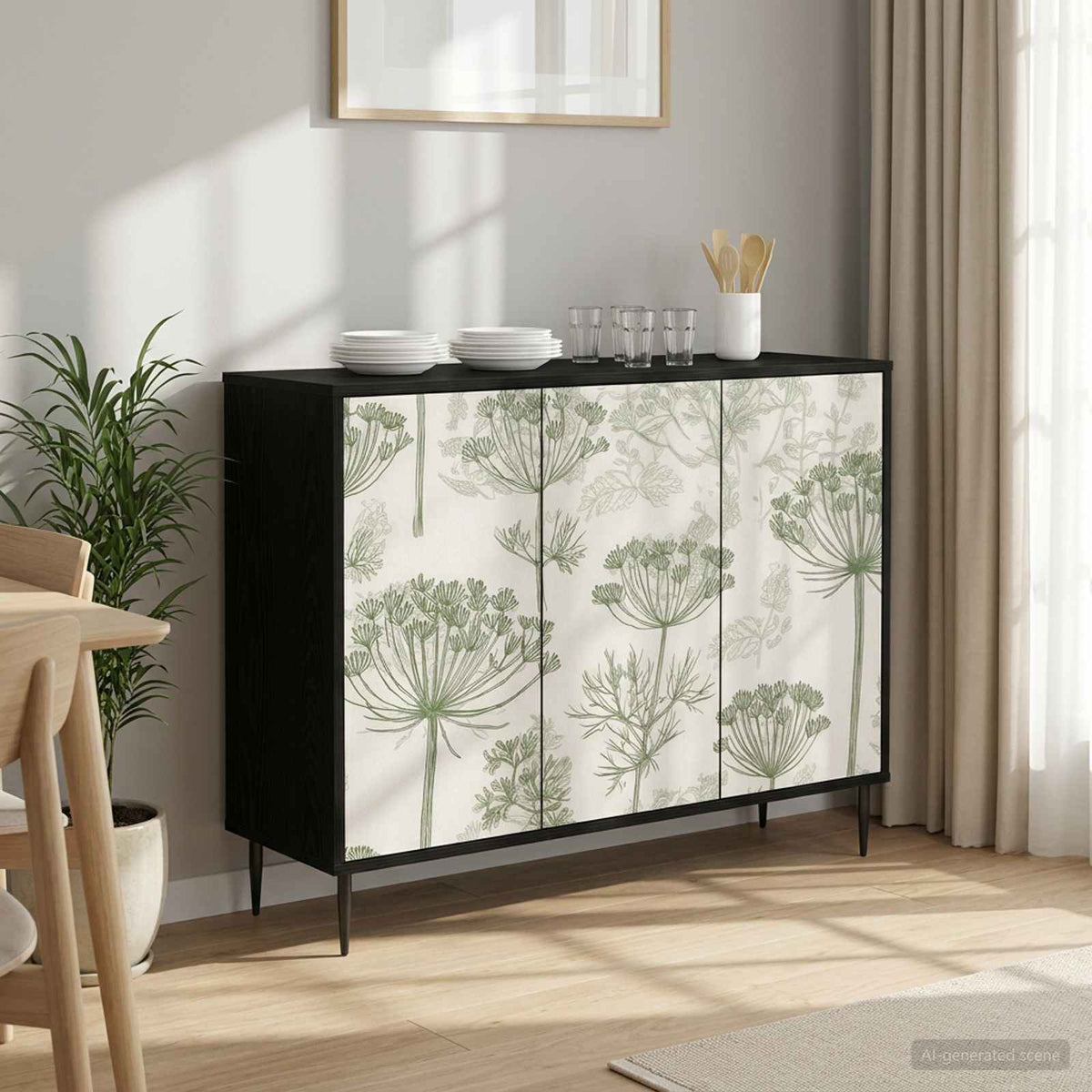 Kreveta GOTHA Crni hrast 102 x 33 x 76 cm Konstruirano drvo