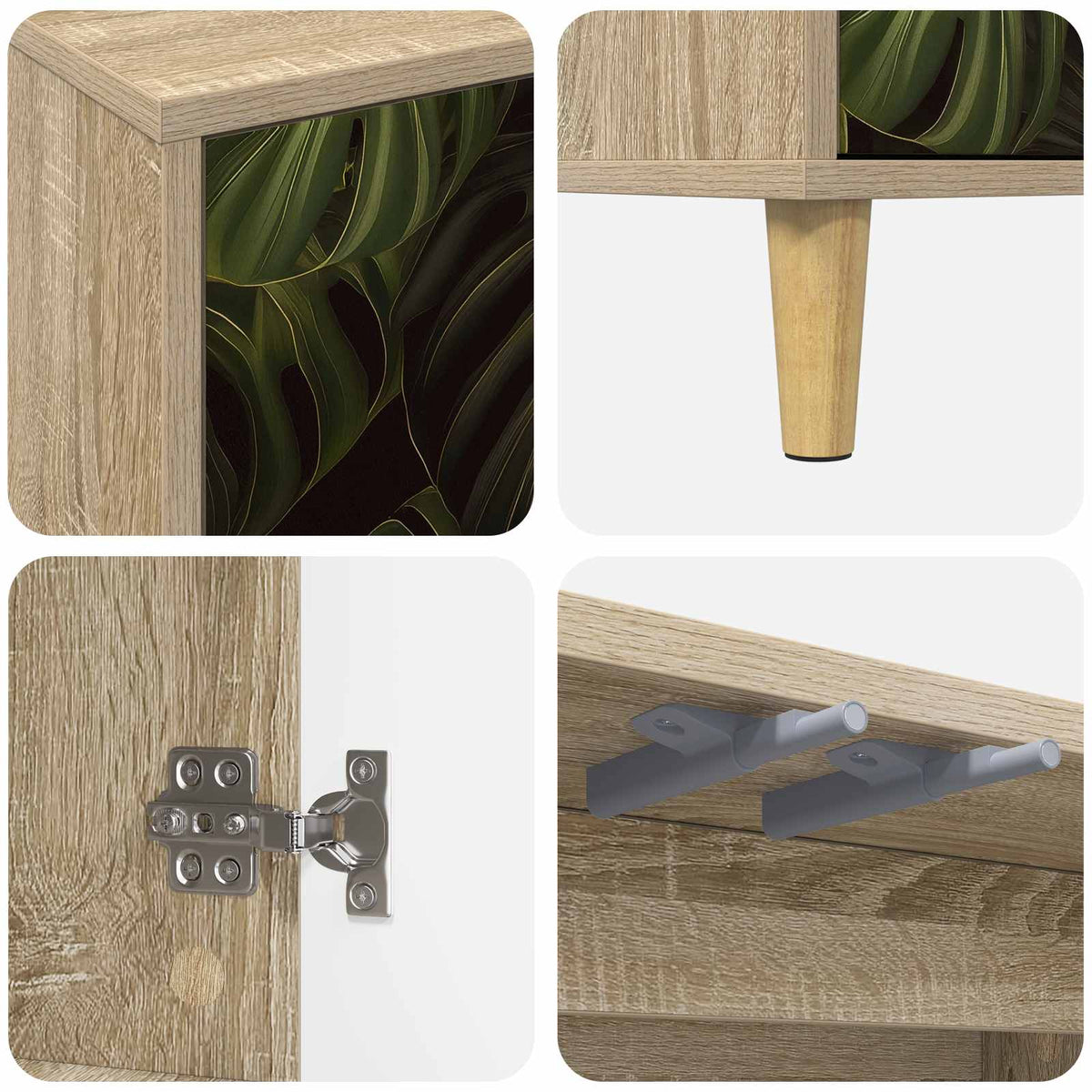 TV ormar ELBURG 69 x 33 x 50 cm Sonoma Konstruirano drvo