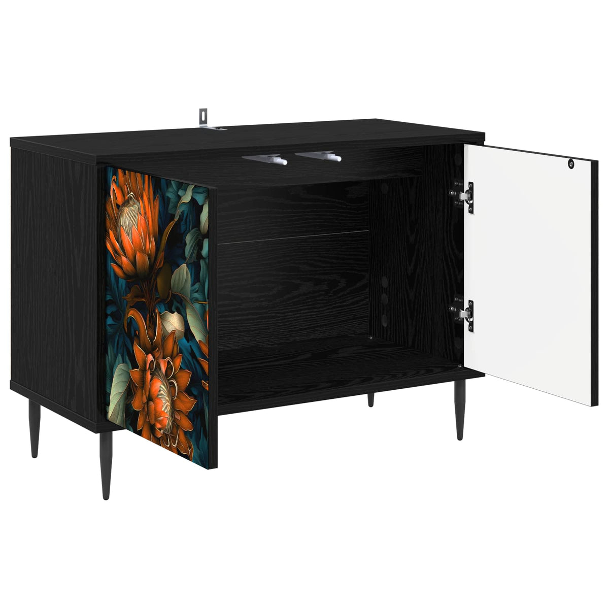 TV ormar LOCHEM 69 x 33 x 50,5 cm Crni hrast Konstruirano drvo