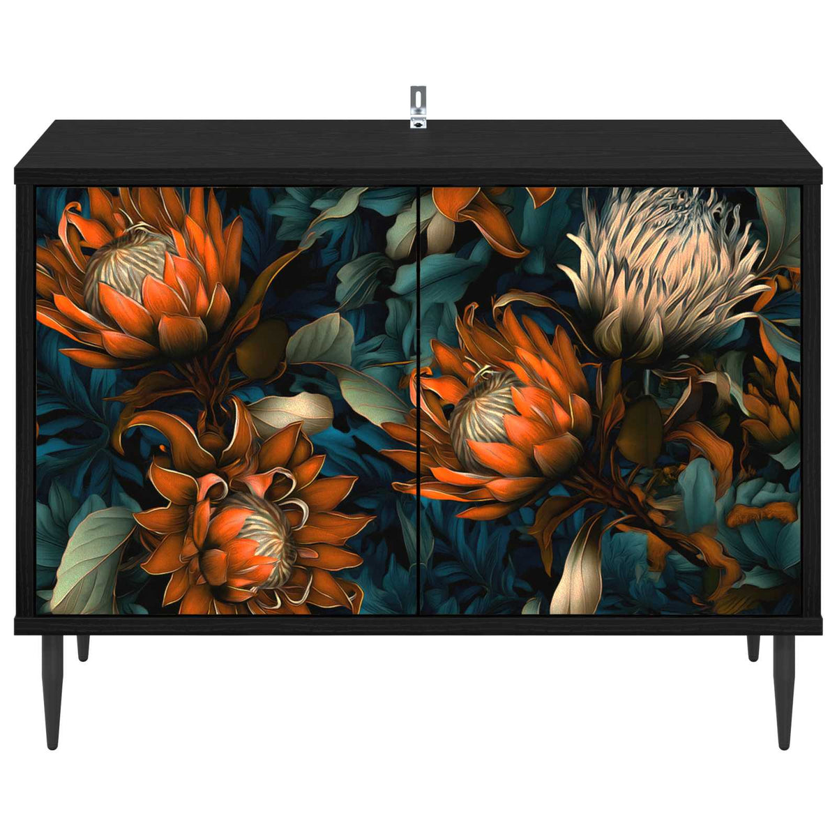 TV ormar LOCHEM 69 x 33 x 50,5 cm Crni hrast Konstruirano drvo