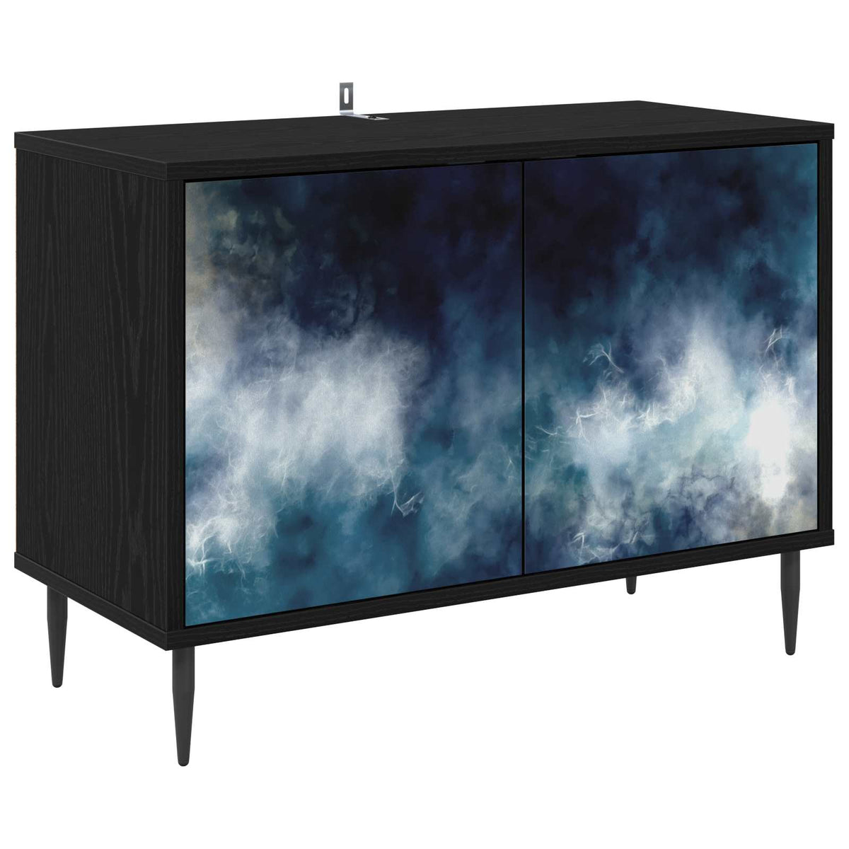 TV ormar RAALTE 69 x 33 x 50,5 cm Crni hrast Konstruirano drvo
