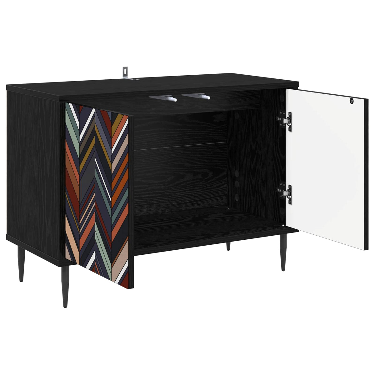 TV ormar OMMEN 69 x 33 x 50,5 cm Crni hrast Konstruirano drvo
