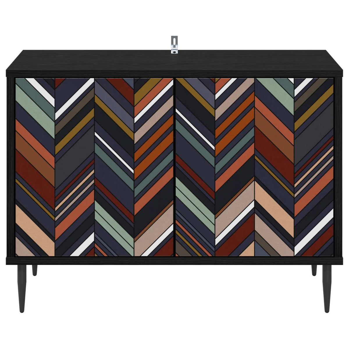 TV ormar OMMEN 69 x 33 x 50,5 cm Crni hrast Konstruirano drvo
