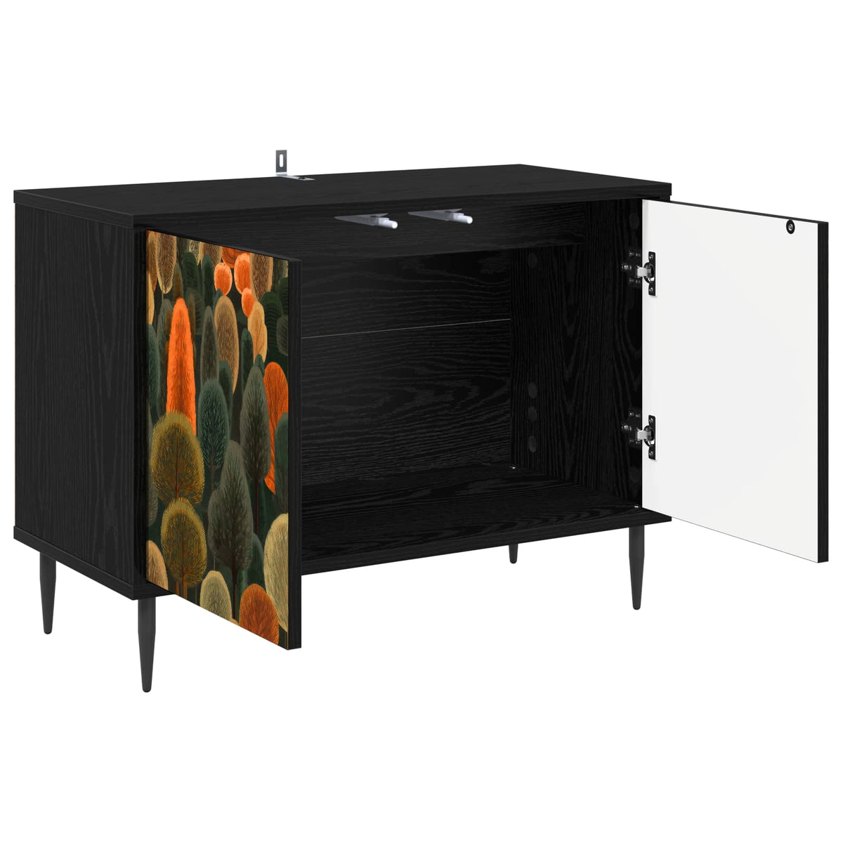 TV ormar ZAANDAM 69 x 33 x 50,5 cm Crni hrast Konstruirano drvo
