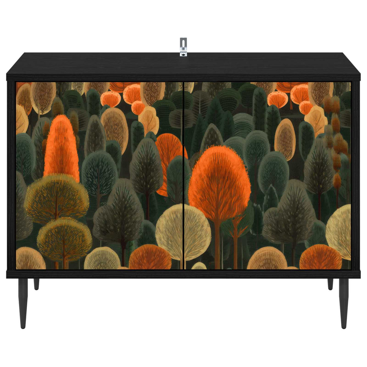 TV ormar ZAANDAM 69 x 33 x 50,5 cm Crni hrast Konstruirano drvo