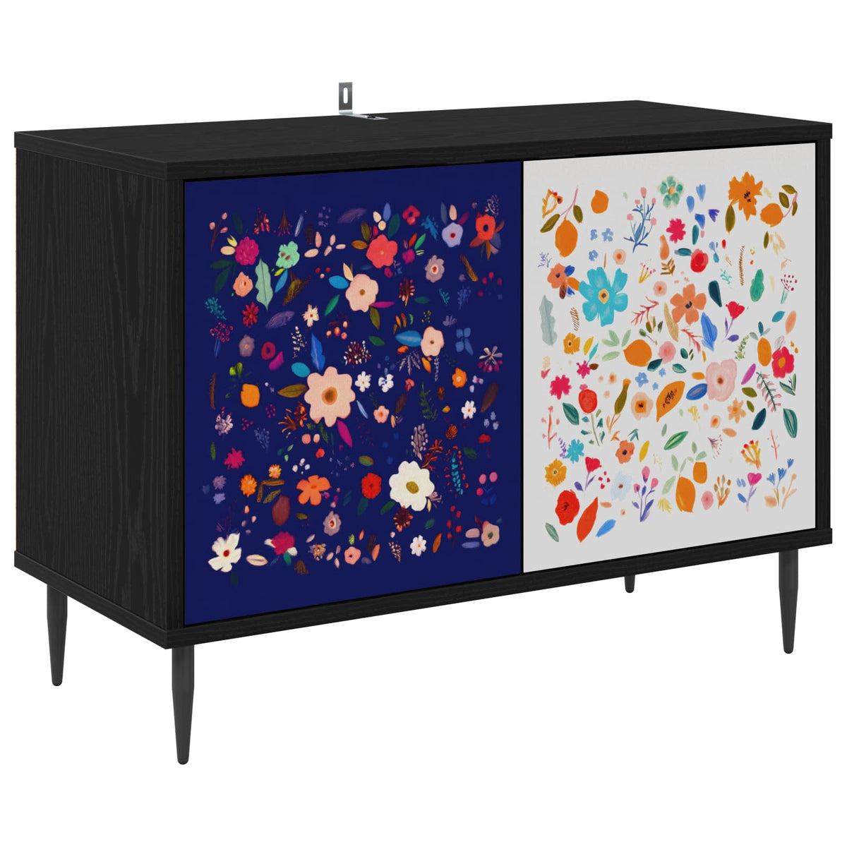 TV ormar MAINZ 69 x 33 x 50,5 cm Crni hrast Konstruirano drvo
